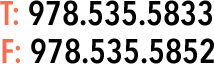 T: 978.535.5833 F: 987.535.5852